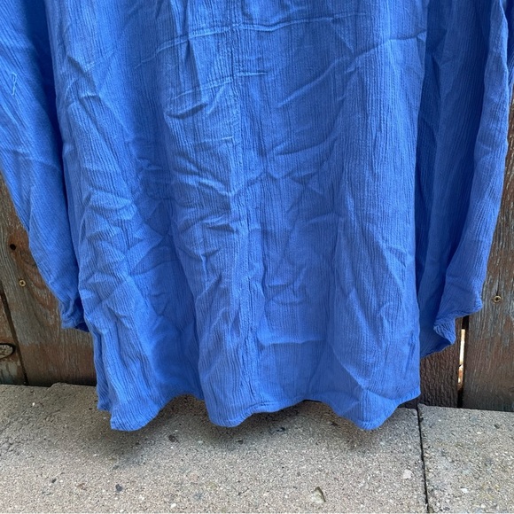 AVA & VIV Women’s Blue V-Neck Cap Sleeve Top Size 3X - Picture 9 of 10